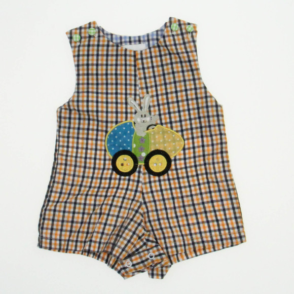 Lil Cactus Boys Orange | Black Romper size: 3-6 Months - Picture 2 of 2